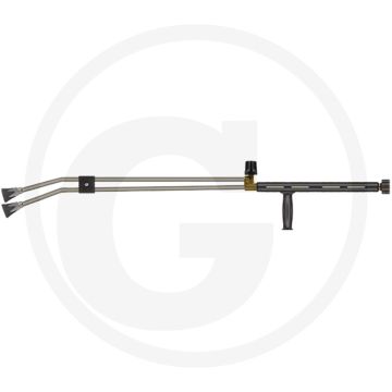 Dubbele spuitlans - Bovenaan gemonteerde messing regelklep - 1000 mm lengte