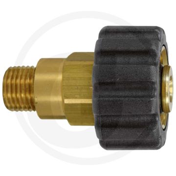 Handkoppeling M18 x 1,5 buitendraad M22 x 1,5 binnendraad.