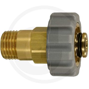 Handkoppeling M22 x 1,5 buitendraad M21 x 1,5 binnendraad 60mm lang