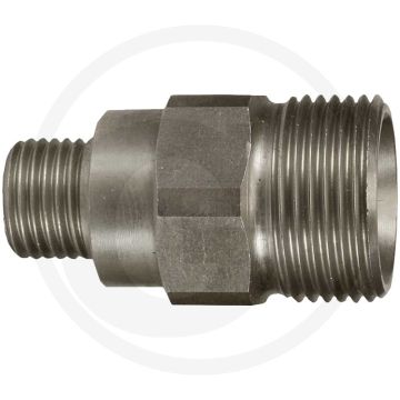 Tegennippel Roestvrijstaal M22 x 1,5 40mm 400bar
