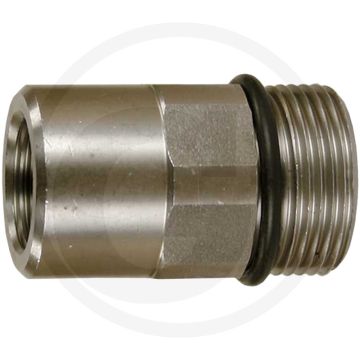 Tegennippel Roestvrijstaal 700 bar, 150°C, 1/4" binnendraad, M24 x 1,5 buitendraad