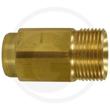 Tegennippel 3/8" M22 x 1,5, Messing, 400 bar, 40 mm