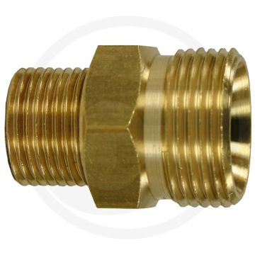 Tegennippel Messing M22 x 1,5, 29mm, 400 bar
