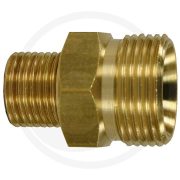 Tegennippel Messing M22 x 1,5 buitendraad