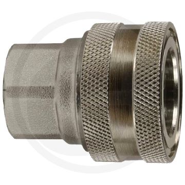 Hogedruk snelkoppeling 3/8" IG, 250 bar, Messing vernikkeld