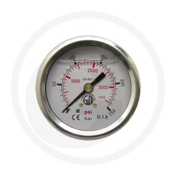 Manometers - 40mm Ø, 0-250 bar, RVS - Reinigingstechniek