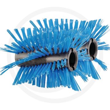 Tielbürger Schneekehrwalzen-Satz 1,2m, 8 Besatzreihen, Polypropylen, blau.