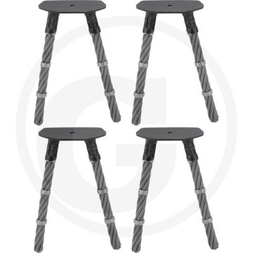 Bundelset voor onkruid - Passend voor Agria 8100 WK60 - 2-voudige onkruidborstels - Staal - 4 stuks