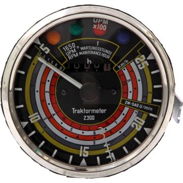 Tractormeter Ø 115 mm, 20 km/u, 2500 omw./min. linksdraaiend