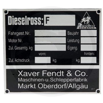 Typeplaatje (Dieselross)