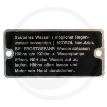 Radiateurplaatje Hanomag R 40
