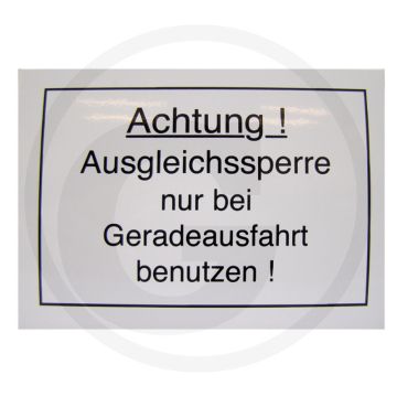 Achtung! Sperdifferentieel Wit.