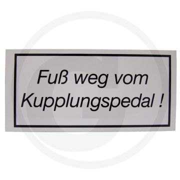 Fuß weg vom Kupplungspedal - Uitvoering: Wit