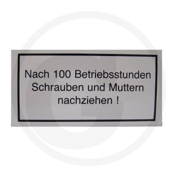 Nach 100 Betriebsstunden... Uitvoering: Wit