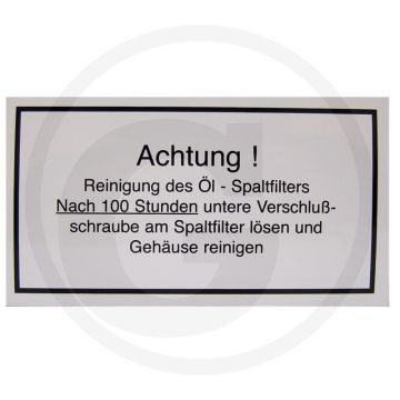 Let op! Reinigung des Öls... Uitvoering: Wit