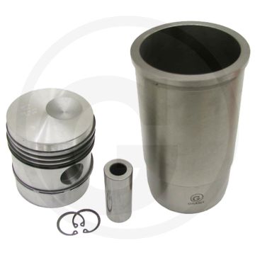 Zuiger en cilinderset (5 veren, Ø: 87,31 mm, pistonpen Ø: 28 x 72 mm)