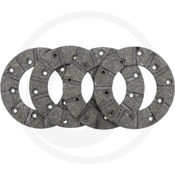 Remvoering (Voor voetrem ; Ø: 127 mm ; 4 stuks ; met klinknagels)