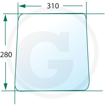 Ruit onder helder - Trac 700, 800, 900, 1000, 1100 - Schakeling aan zijkant