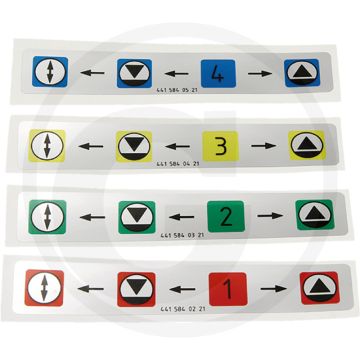 Sticker - Bediening hydraulische ventielen