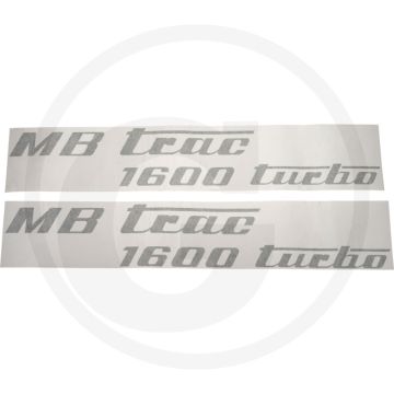 Stickerset (Trac 1600 turbo, olijfgroen, links en rechts)