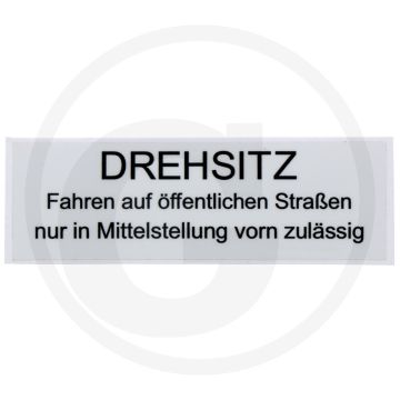 Sticker - Draaibare zitting, oude uitvoering