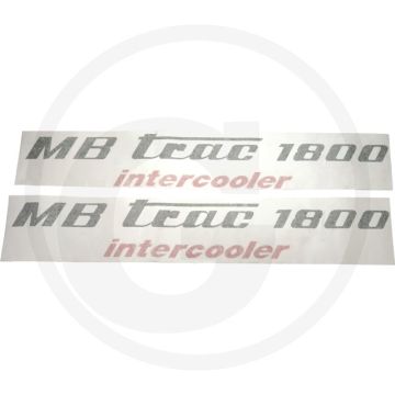Stickerset (Trac 1800, olijfgroen, links en rechts)