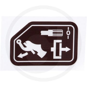Sticker (startblokkering, bruin)