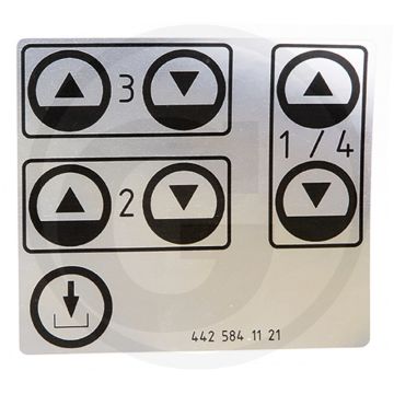 Sticker - Hydrauliekaansluitingen voor Trac 1100, 1300, 1500