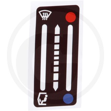Sticker (verwarmingregelaar, bruin)