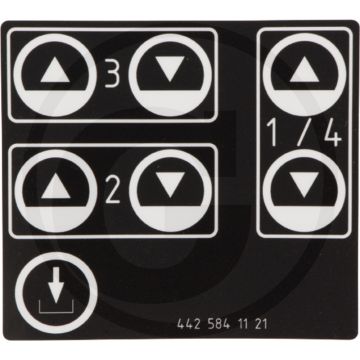 Sticker - Hydrauliekaansluitingen voor Trac 1100, 1300, 1500