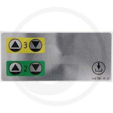 Sticker (hydrauliekaansluitingen voor)