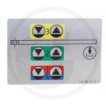 Sticker (hydrauliekaansluitingen voor)