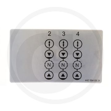 Sticker - Bediening hydraulische ventielen, oude uitvoering