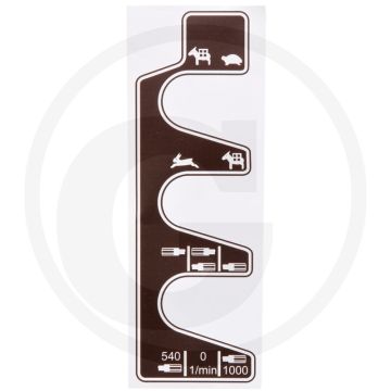 Stickers (aftakas, ondersteunde kruipversnelling, bruin)