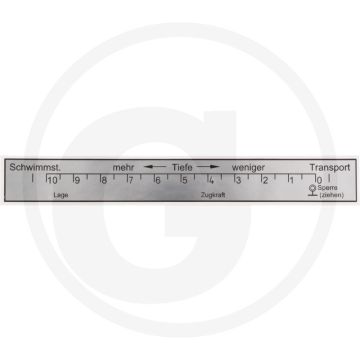 Sticker - Schaalverdeling hefinrichting Trac 65/70, 700, 800, 900