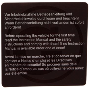 Sticker (gebruikershandleiding, bruin)