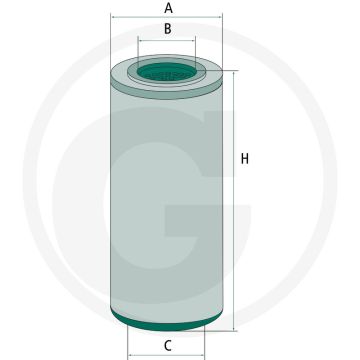MANN FILTER Filter - Buiten-Ø:57mm, Hoogte:121mm