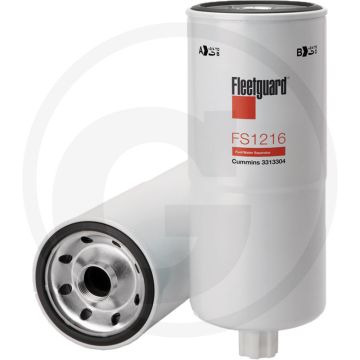 Fleetguard Brandstofvoorfilter - Ø116,1mm, Hoogte 314,2mm, Draad 1 1/4"-12 UNS-2B