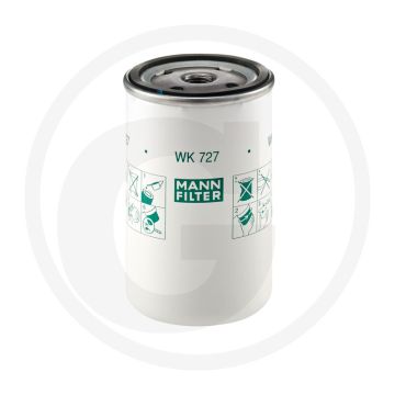 MANN FILTER Brandstoffilter WK727, Diesel, Ø 76mm, Hoogte 124mm, M16 x 1.5 Draad