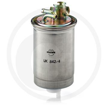 MANN FILTER Brandstoffilter WK842/4 - Diesel, Ø80mm, Hoogte 148mm, Aansluiting 8mm