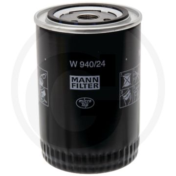 MANN FILTER Motoroliefilter W940/24, Ø 93mm, Hoogte 142mm, Draad 3/4"-16 UNF