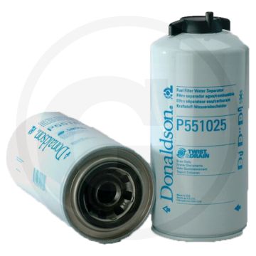 Donaldson Brandstoffilter P551025, Opschroeven, 107,3mm Ø, 243,8mm L, 7.58 l/min, Twist&Drain™