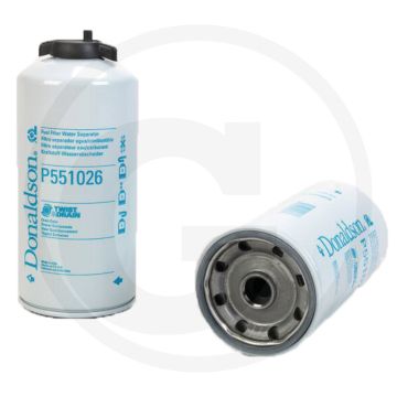 Donaldson Brandstoffilter P551026, Opschroeven, 243.6mm, 7.58 l/min, Twist&Drain™