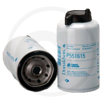Donaldson Brandstoffilter P551615, Opschroeven, 114 l/min, 3 µm, Twist&Drain™