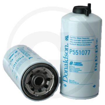 Donaldson Brandstoffilter P551077, Opschroeven, 243.8mm, 7.58 l/min, 30µm, Twist&Drain™
