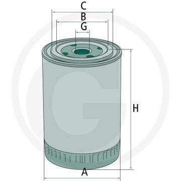 MANN FILTER Koelwaterfilter - Ø 93mm, H 191mm, Draad 11/16"-16 UN