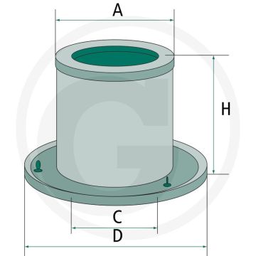 MANN FILTER Luchtfilter binnen (passend hoofdfilter 565C23589)