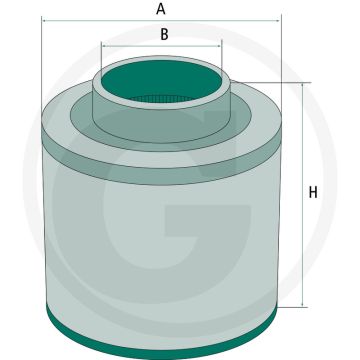 MANN FILTER Luchtfilter - Buiten-Ø 160mm, Hoogte 164mm