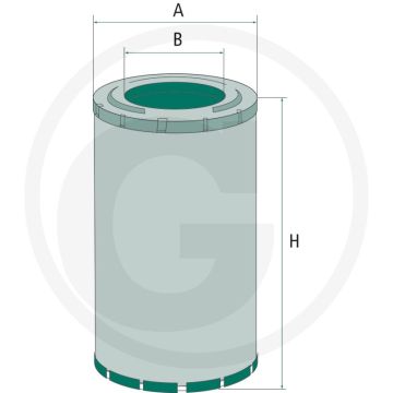 MANN FILTER Luchtfilter - Ø292x183mm, Hoogte 344mm
