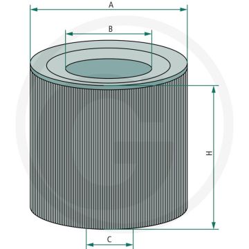 Fleetguard Oliefilter Hoogte 160 mm Buiten-Ø 92 mm